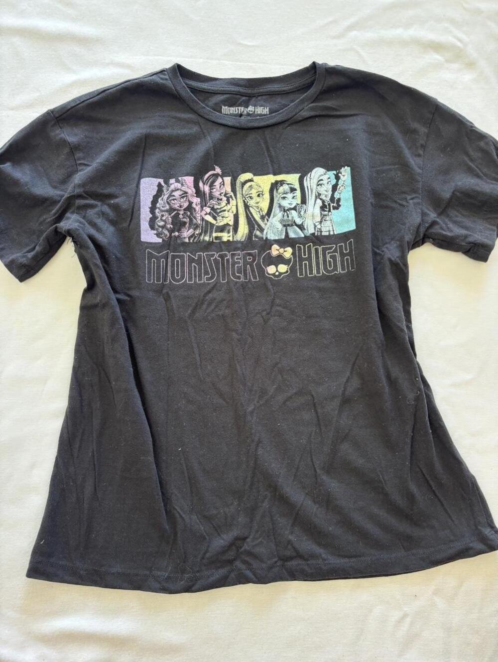 y2k Black Monster High baby tee